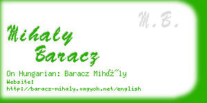 mihaly baracz business card